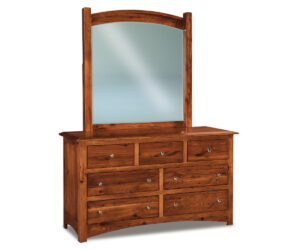 Finland 7-Drawer Dresser in Solid Rustic Hickory Wood