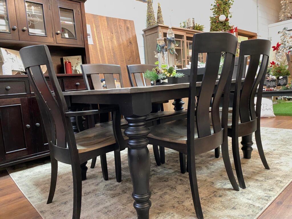 Solid Wood Amish Table and Chair Set