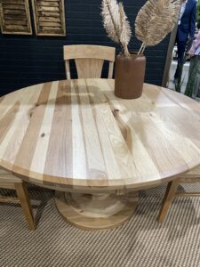 Rustic Hickory Round Table