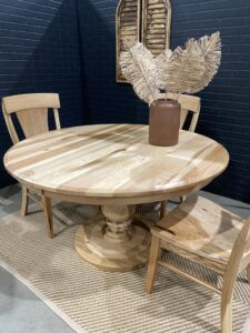 Rustic Hickory Round Table