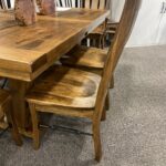Rustic Hickory Table With Scuff Marks
