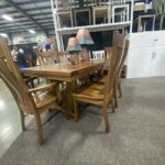 Rustic Hickory Table Distressed With Scuff Marks