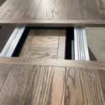 Oak Rustic Looking Top 7 Open To Expand For Leaves On Kitchen Island