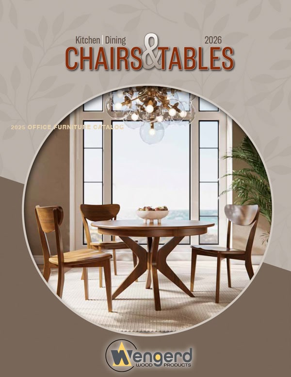 Elegant Amish dining table with four chairs in a bright, modern kitchen setting.